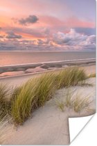 Poster Strand - Zee - Duin - Nederland - Roze - 40x60 cm