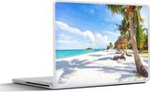 Laptop sticker - 10.1 inch - Strand - Zee - Palmbomen - 25x18cm - Laptopstickers - Laptop skin - Cover