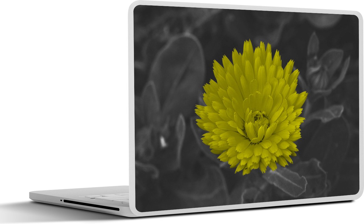 Laptop sticker - 15.6 inch - Bloemen - Waterverf - Paardenbloem - 36x27,5cm - Laptopstickers - Laptop skin - Cover