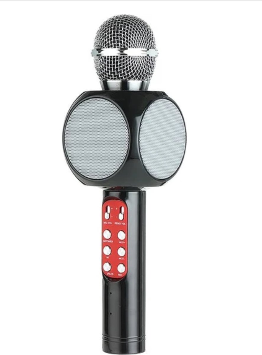 HANDHELD KTV WS-1816 Zwart Draadloze Bluetooth Ktv Karaoke Microfoon Speaker Usb Led Light Music Audio Telefoon Speaker Voor Mobiele Telefoon Muziekspeler