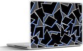 Laptop sticker - 11.6 inch - Vormen - Geometrie - Zwart - Design - 30x21cm - Laptopstickers - Laptop skin - Cover