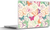 Laptop sticker - 15.6 inch - Vlinders - Patronen - Insecten - 36x27,5cm - Laptopstickers - Laptop skin - Cover