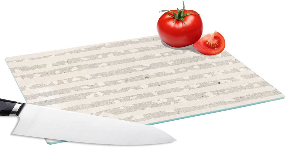 Glazen Snijplank - 28x20 - Terrazzo - Terras - Pastel - Snijplanken Glas