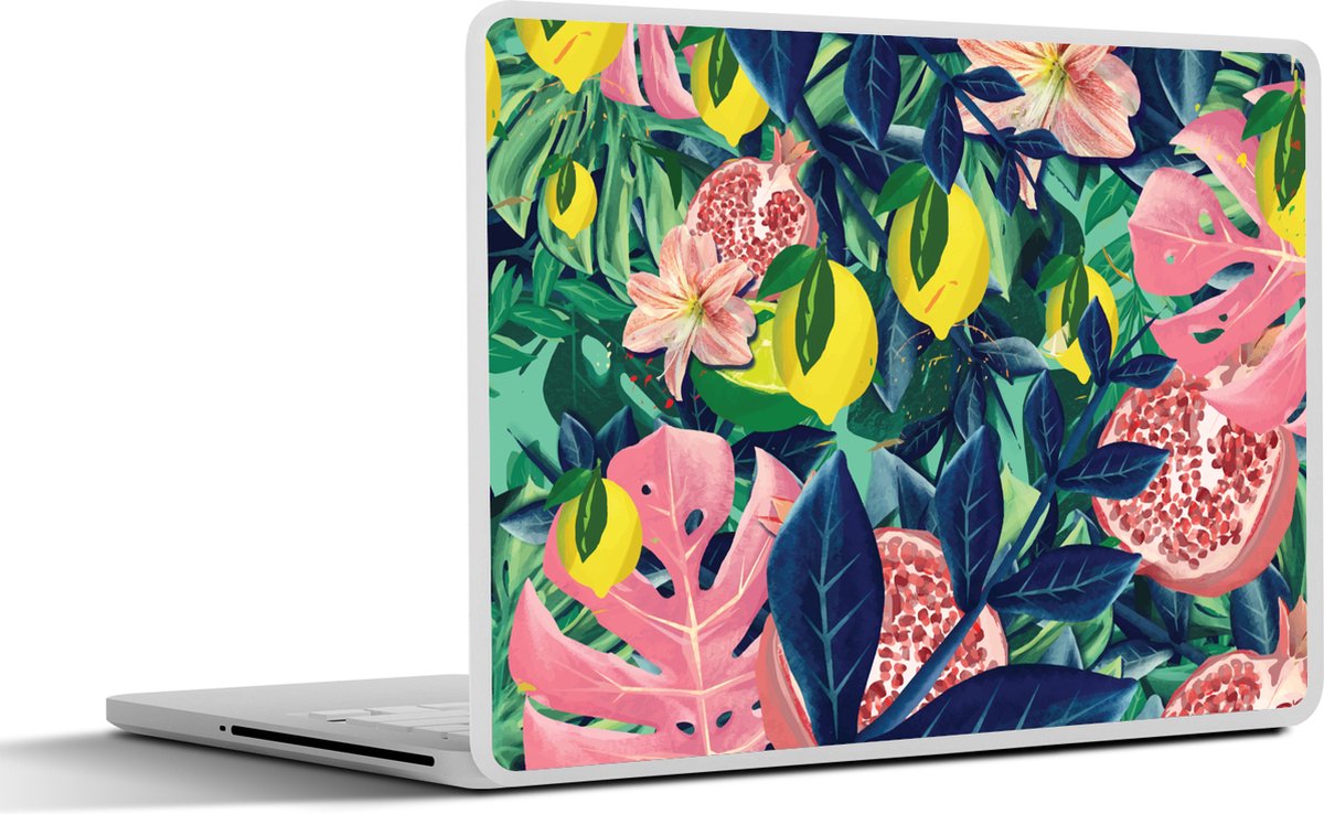 Laptop sticker - 14 inch - Bloemen - Fruit - Kleuren - 32x5x23x5cm - Laptopstickers - Laptop skin - Cover