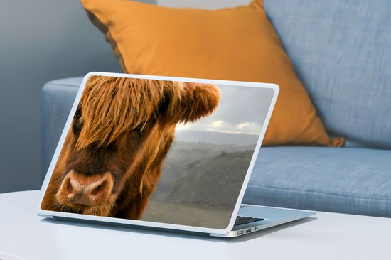 Sticker pour ordinateur portable - 15,6 pouces - Scottish Highlander - Oranje - Nez