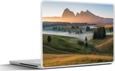 Laptop sticker - 11.6 inch - Berg - Mist - Landschap - 30x21cm - Laptopstickers - Laptop skin - Cover