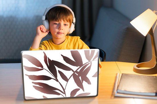 Sticker ordinateur portable - 10,1 pouces - Feuilles - Design - Abstrait