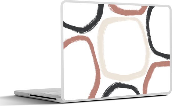 Laptop sticker - 10.1 inch - Minimalisme - Geometrische vormen - Pastel - Patronen - 25x18cm - Laptopstickers - Laptop skin - Cover