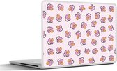 Laptop sticker - 11.6 inch - Speen - Patronen - Roze - 30x21cm - Laptopstickers - Laptop skin - Cover