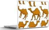 Laptop sticker - 12.3 inch - Kameel - Hout - Patronen - 30x22cm - Laptopstickers - Laptop skin - Cover
