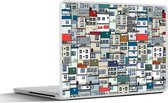 Laptop sticker - 12.3 inch - Zentangle - Huis - Patronen - 30x22cm - Laptopstickers - Laptop skin - Cover