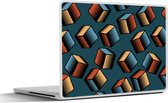 Laptop sticker - 14 inch - Patronen - Cube - 3D - 32x5x23x5cm - Laptopstickers - Laptop skin - Cover