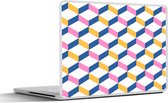 Laptop sticker - 10.1 inch - Pastel - Blokken - Patronen - 25x18cm - Laptopstickers - Laptop skin - Cover