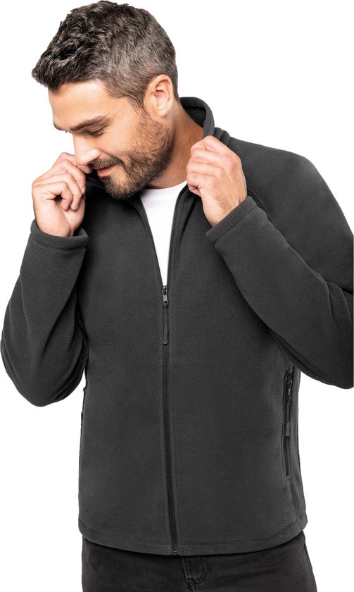 Kariban Fleece vest - antraciet - rits - warme winter sweater - trui - heren - polyester M