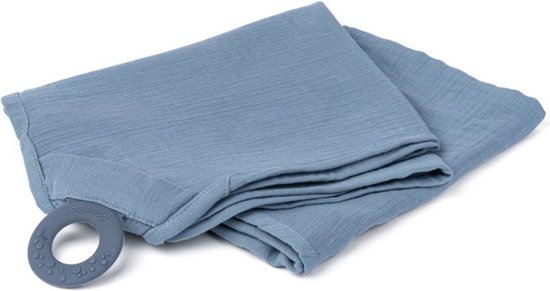 Borstvoedingsdoek - Doomoo Basics - Mom'n Play Tetra Blue - Veelzijdige borstvoedingsdoek - biokatoen