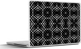 Laptop sticker - 11.6 inch - Patroon - Zwart Wit - Geometrie - 30x21cm - Laptopstickers - Laptop skin - Cover