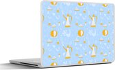 Laptop sticker - 14 inch - Patronen - High tea - Thee - 32x5x23x5cm - Laptopstickers - Laptop skin - Cover