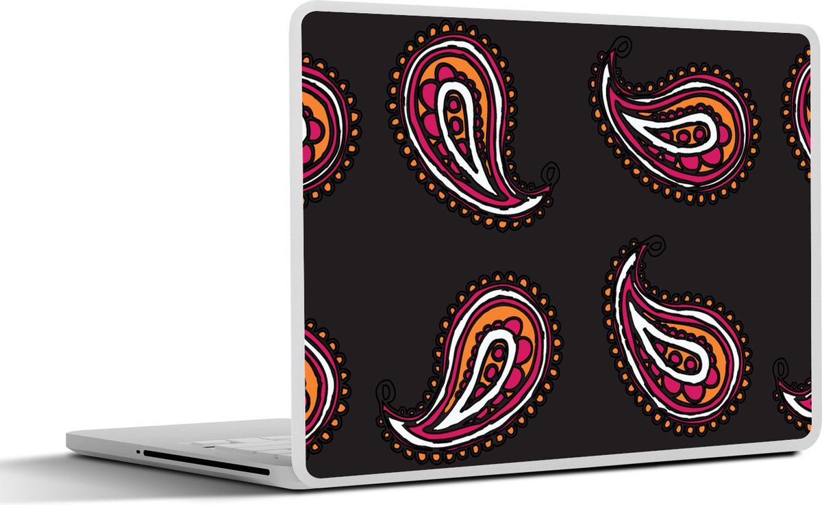 Laptop sticker - 10.1 inch - Retro - Bandana - Patroon - 25x18cm - Laptopstickers - Laptop skin - Cover