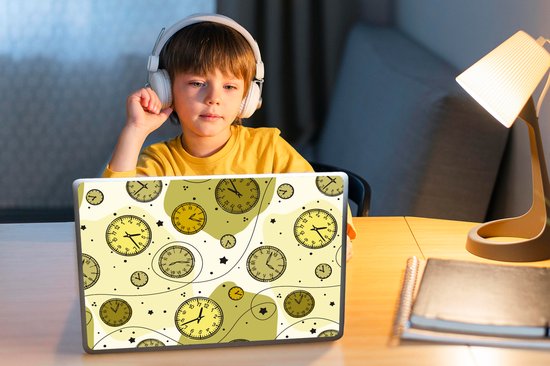 Sticker pour ordinateur portable - 11,6 pouces - Rétro - Klok - Motifs - Points - 30x21cm - Autocollants pour ordinateur portable - Skin pour ordinateur portable - Housse