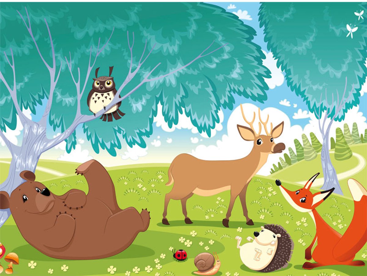 Fotobehang - De Dieren van Farthing Wood.