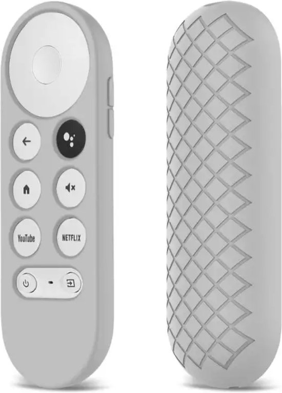 Luxe Siliconen Soft Case Cover Hoesje Geschikt Voor Afstandsbediening Google Chromecast (2020) - Bescherming tegen krassen & stoten - Grijs