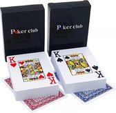 Poker Club - Luxe speelkaarten van 100% plastic - Rood