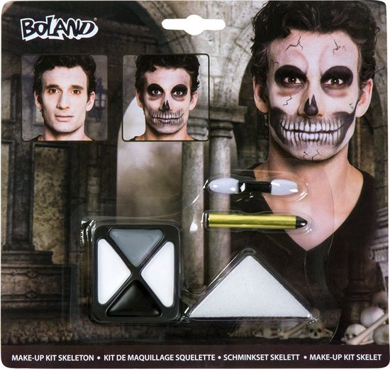 Boland - Schminkset Doodskop - - Schminkset - Carnaval, Halloween, Themafeest - Halloween schmink - Horror - Skull