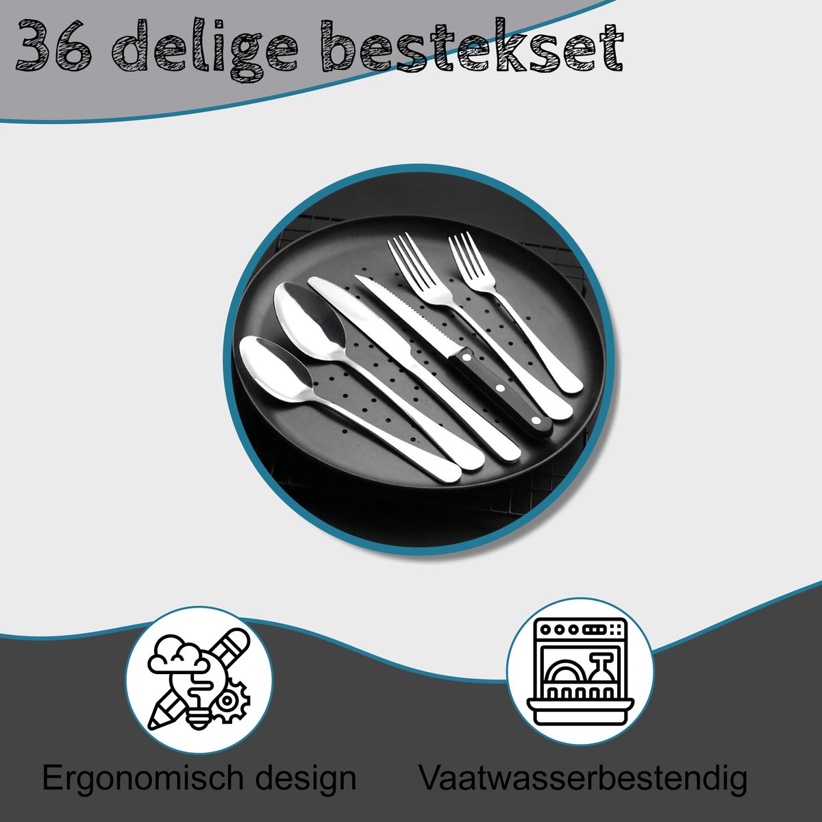 Puresigns Six glans 30 delige 6 pers. Bestekset - Jan van Peer Puresigns Six glans 30 delige 6 pers. Bestekset - Jan van Peer