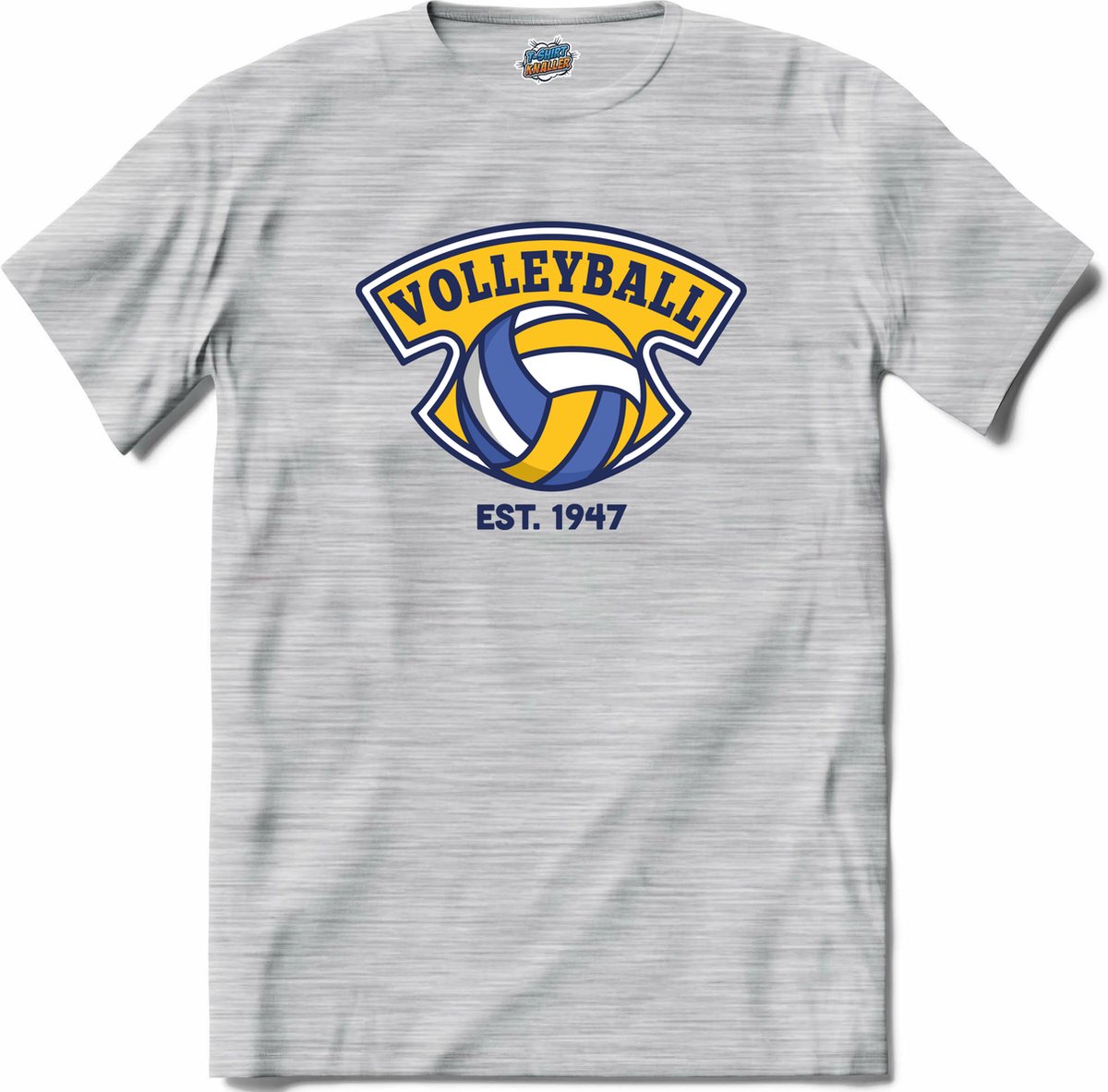 Volleybal sport - T-Shirt - Heren - Donker Grijs - Gemêleerd - Maat S