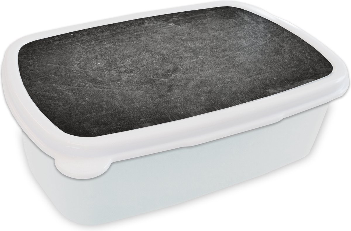 Broodtrommel Wit - Lunchbox - Brooddoos - Leer - Structuur - Bruin - Oranje - 18x12x6 cm - Volwassenen