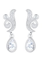 Elli PREMIUM Dames Oorbellen Dames Ornament Hanger Elegant met Zirconia Stenen in 925 Sterling Zilver