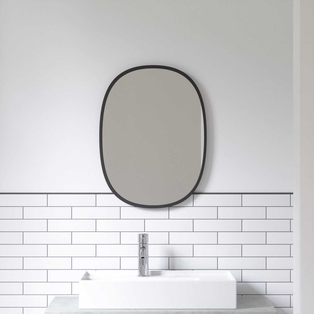 Umbra Hub ovale wandspiegel