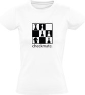 Schaakmat Dames T-Shirt | Checkmate | Schaken | Schaakbord | Bordspel | Shirt