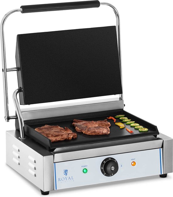 Dubbele contactgrill - glad - 2 x 2200 W - Royal Catering