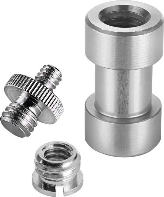 4 stuks schroefdraadadapters 3/8 op 1/4 en 1/4 op 3/8, aluminiumlegering statief schroefadapter voor camera, luidspreker, statief, microfoonstandaard, camerastatief