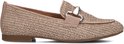 Beige Gabor instapper met gevlochten textuur en zilveren bit detail op de neus.