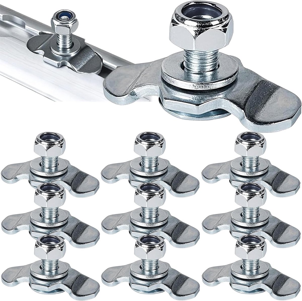 Eindfitting M8 x 20 voor luchtvaartrails, accessoires voor bevestigingssystemen en lashing rails, sterke schroefaansluiting