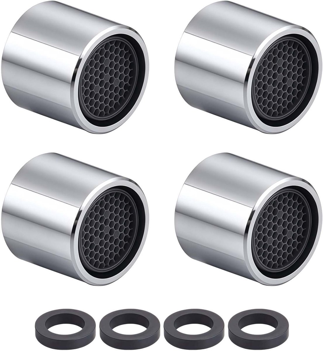 Kraan Perlator - M22 Straalregelaar met Afdichtingen en ABS-Filter - Voor Badkamer en Keuken - 6 Stuks