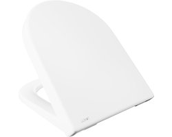 Luvett D650 - WC-bril D-vorm - Extra Lang - Geschikt voor Duravit ME by Starck - Wit - Dubbele Softclose