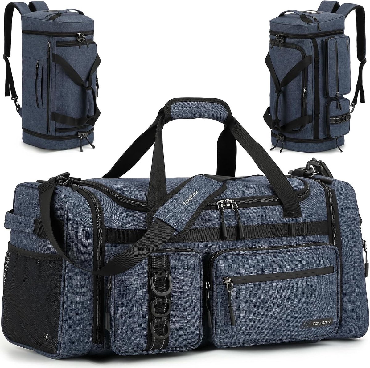 Reistas met Schoenenvak - Blauw - 24.5 inch - Lichtgewicht en Duurzame Reisduffel - Voor Mannen en Vrouwen