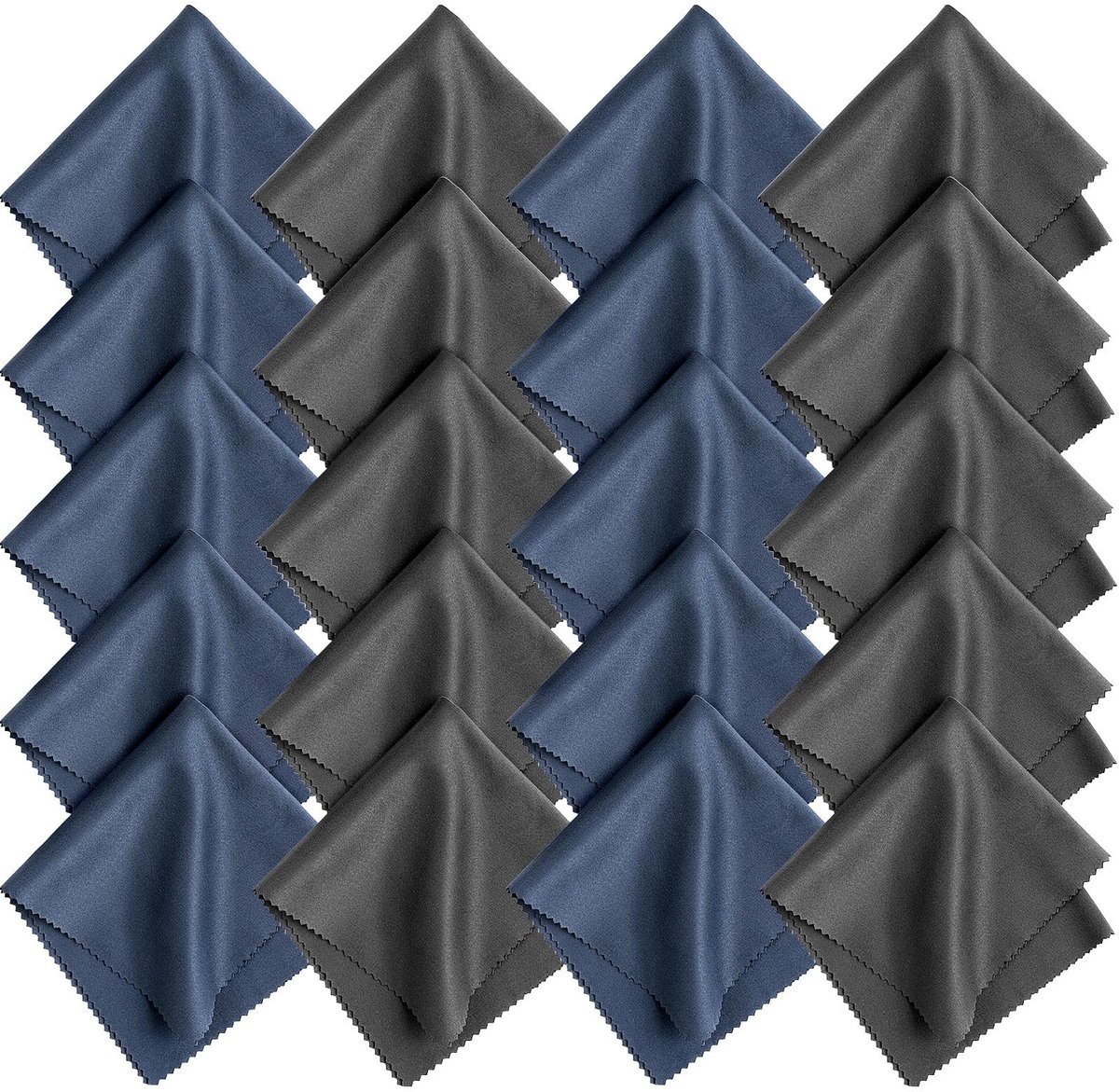 Elzusha - Microvezeldoeken voor Brillen - Herbruikbaar, 20 x 20 cm, 20 Stuks