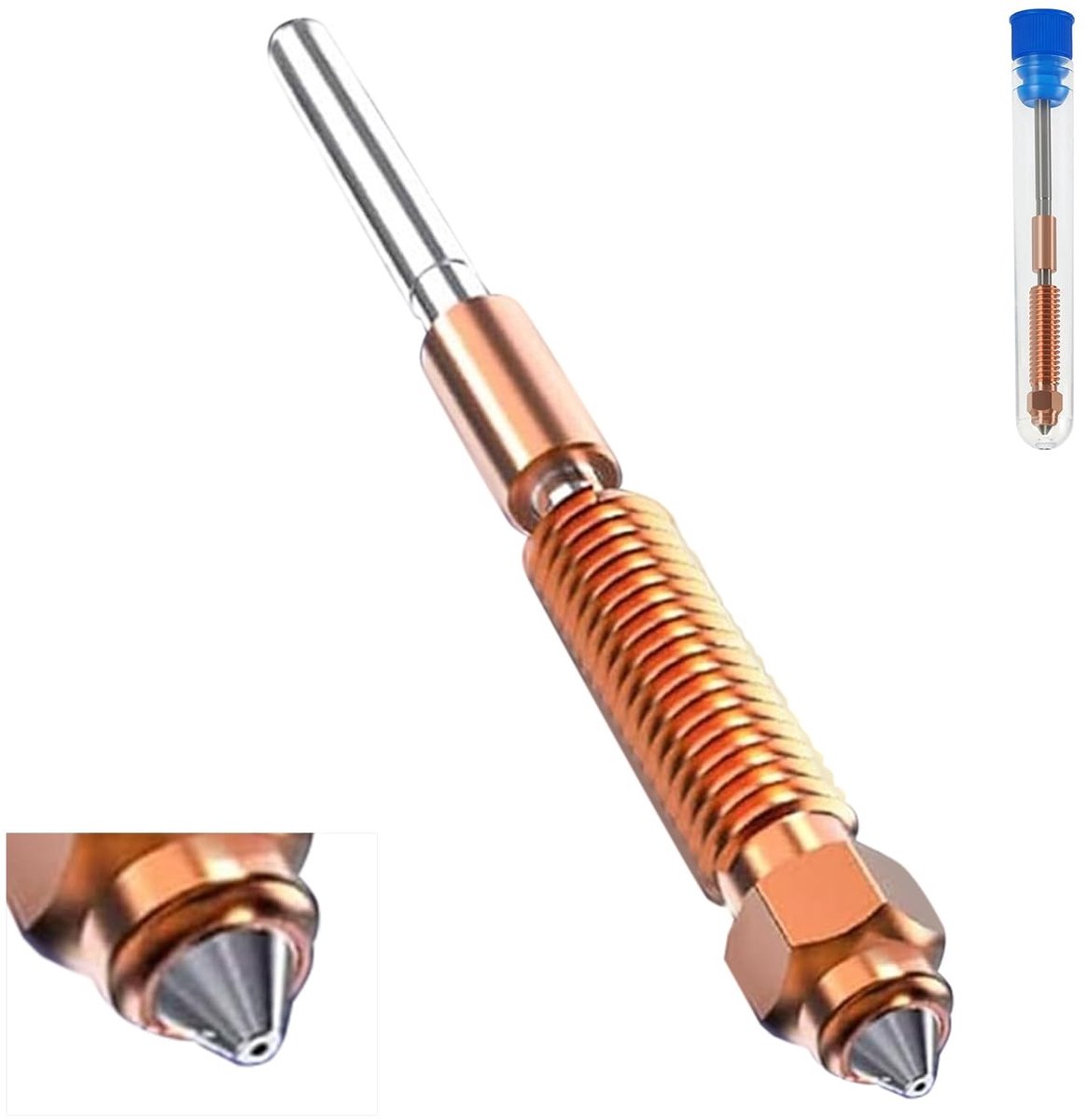 Elzusha - Snelle Verwisselbare Nozzles voor 3D Printer - 0.01/0.02/0.03/0.1mm