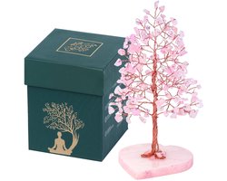 Elzusha - Crystal Tree of Life - Rozenkwarts Decoratie - 19 cm