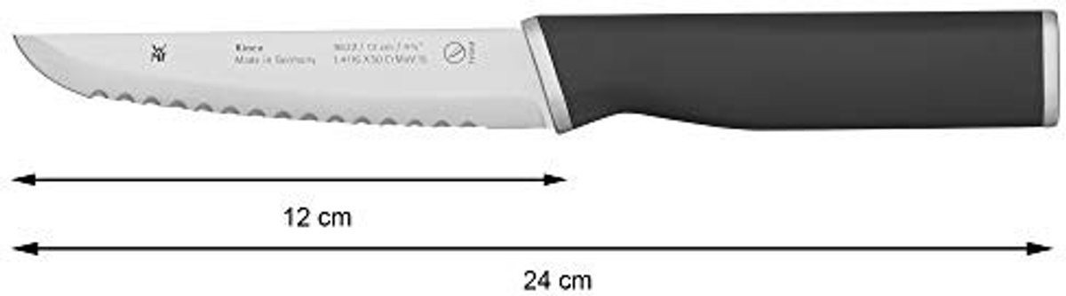 Elzusha - Multifunctionele Keukenmes - Getande Snede 12 cm - Ergonomisch Handvat