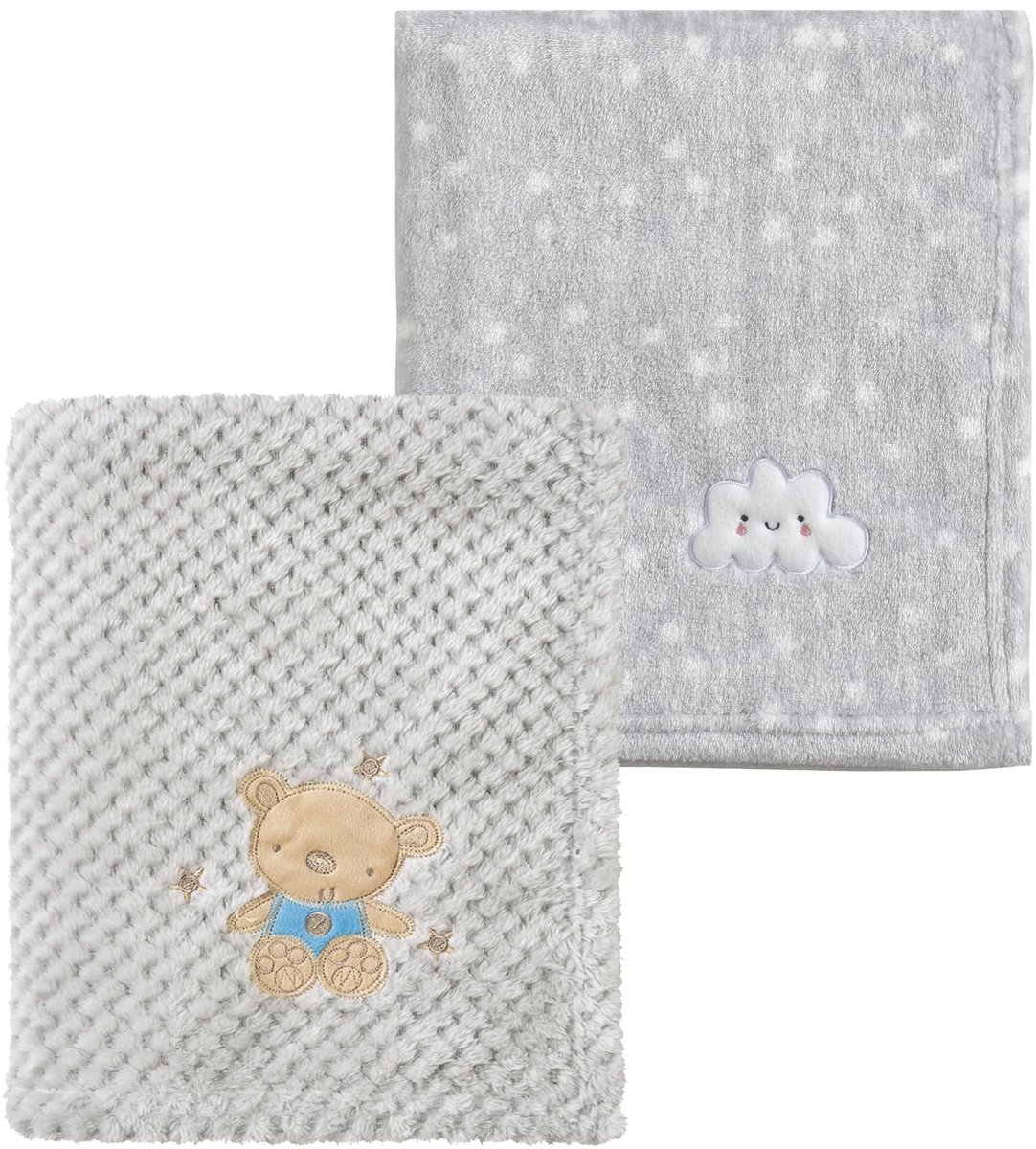 Elzusha - 2-Pack Zachte Fleece Babydekens 75x100cm