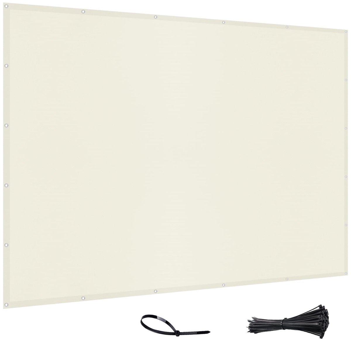 Elzusha - Balkon Scherm - 90 x 600 cm - Crème
