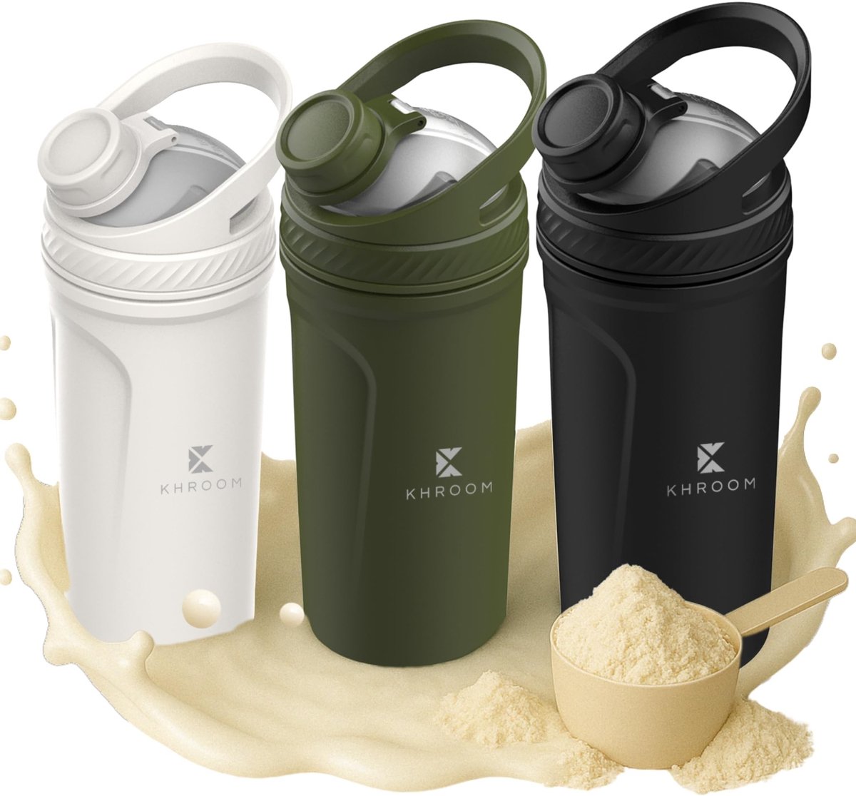 Elzusha - RVS Protein Shaker 700ml met Slimme Zeef voor Smoothies
