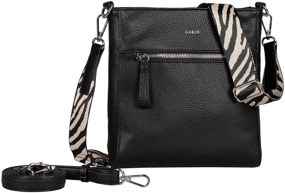 Gabor schoudertas Silena Cross Bag Animal Black zwart