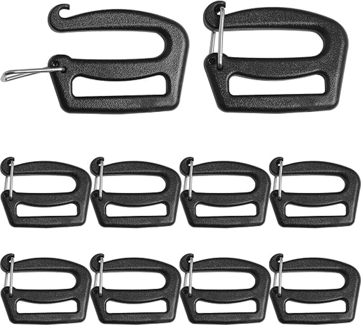 Verbindingsgespen voor banden (set van 10) – 25 mm kunststof tri-glide-/ladderlock-gespen (voordeelverpakking); volledig verstelbaar, geschikt voor rugzakbanden.