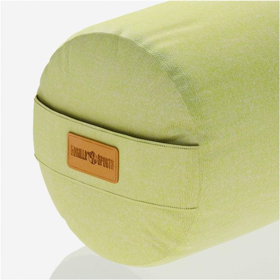 Gorilla Sports Yoga Bolster - Donker groen - 65 x 20 cm - Yoga kussen - Rond van Gorilla Sports. — afbeelding 4